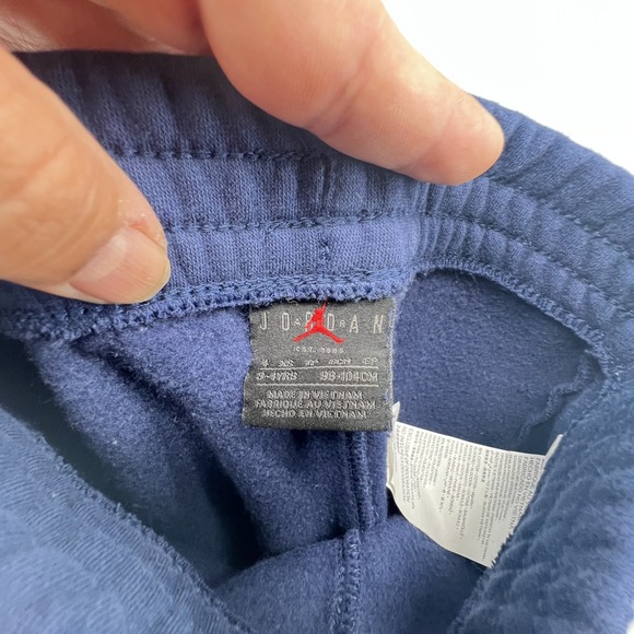 JORDAN TODDLER NAVY SWEATPANTS FLEECE PULL ON ACTIVE COMFORT JOGGER 4T 3-4 Year - Picture 3 of 3